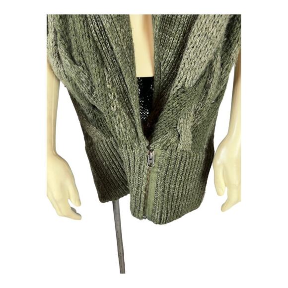 Barney’s Cardigan Sweater Vest Alpaca Wool Acrylic knit XS New York Green - Picture 5 of 10